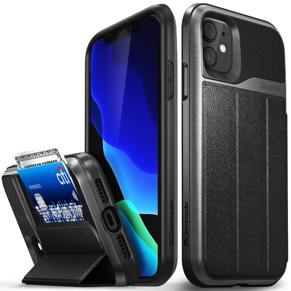 vCommute Wallet Case Compatible with Apple iPhone 11 (6.1"-inch 2019), (Milita